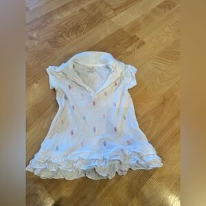 Ralph Lauren White Polo with Embroidered Accents